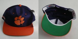 New College RARE Vintage The Green Under Brim Snapback Hat Cap 1990s