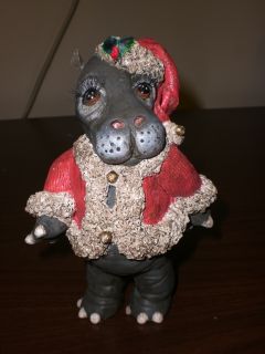 Dave Grossman Creation 7 Santa Hippo Figurine