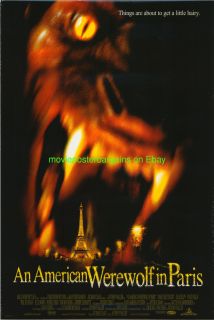  WEREWOLF IN PARIS MOVIE POSTER DS 27x40 VF JULIE DELPY 1997 HORROR