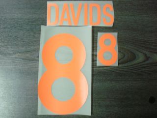 RARE Davids 8 Holland Away Euro 2000 Name Number