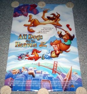  Dogs Go to Heaven 2 Poster One Sheet Dom DeLuise Charlie Sheen