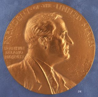 Bronze Franklin Delano Roosevelt US Presidential Medal