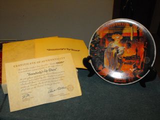 KNOWLES, LIMITED EDITION, SOMEBODYS UP THERE, COLLECTORS PLATE