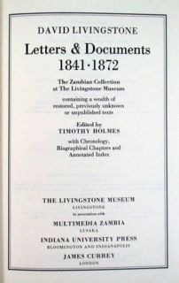 David Livingstone Letters & Documents 1841 1872 , 19901st Ed