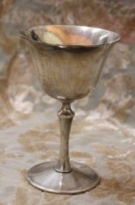 small silver goblet made in italy delberti