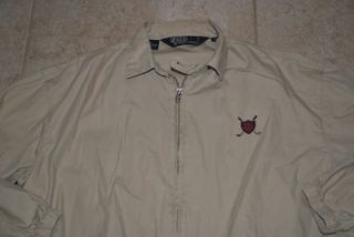 Polo Ralph Lauren Golf Windbreaker Jacket Medium Tan