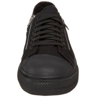 Demonia Black Canvas Mens 2 Zipper Steel Toe Sneaker Shoe Tyrant 06ST