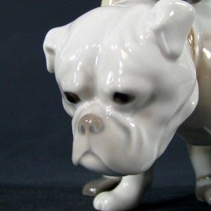  Grondahl Porcelain Friends Boy Bulldog Figurine 1790 Denmark