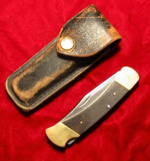 Vintage 1978 BUCK 110 Folding Hunter knife two dot USA and two scale