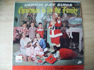 LP Dennis Day Sings Christmas Is for The Family Jack Benny Cover