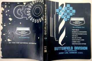 1955 Vintage Butterfield Tool Catalog Derby Line 456PGS