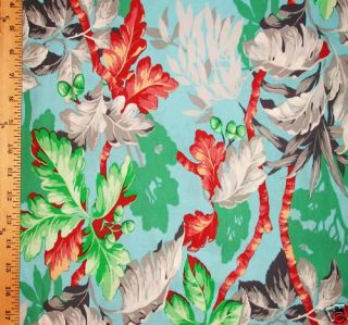 Fabric Westminster David Wolverson Foliage Aqua 1yd