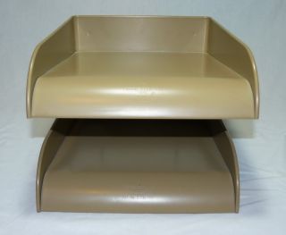  Wernicke Metal Desk Top in Out Tray File Mad Men MCM Industrial