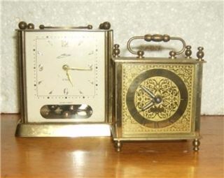 tall working alarm clock with decorative sides , plastic