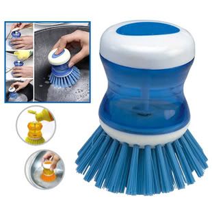 blue storage detergent handle pot pan brush cy109