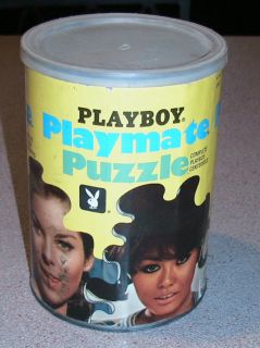 VINTAGE 1967 DEDE LIND PLAYBOY PLAYMATE JIGSAW PUZZLE TIN AP107 Risque