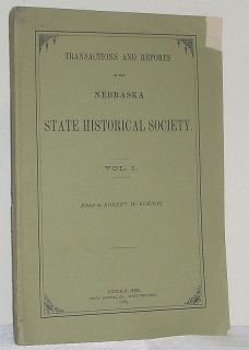 Transactions and reports of the Nebraska State Historical Society Vol