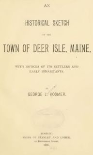 History of Deer Isle Maine Me 1886 Genealogy CD