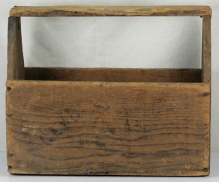  SHINE OR TOOL CADDY BOX MADE OF WOOD DEVOE EAGLE MILLS SNUFF BOXES