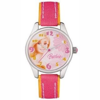 Barbie BB0781K Girls Pink Strap Picture Dial Watch
