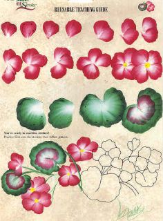 donna dewberry one stroke geraniums this is a great way to learn how