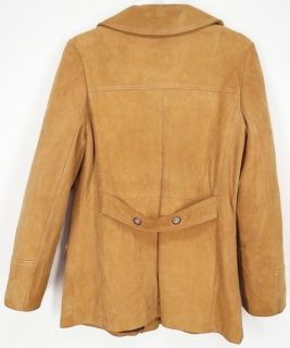 Vtg New England Sportswear® Deerskin Leather Coat Jacket XS Brown