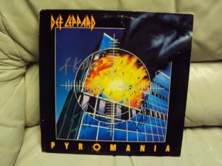 DEF LEPPARD PYROMANIA SIGNED AUTOGRAPHED ALBUM LP RECORD RICK ALLEN