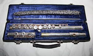 Deford Elkhart Silver Plated Flute WITH HARD CASE