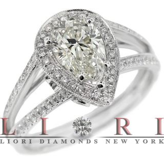  17 carat i vs1 pear shape diamond engagement ring 18k 1 888 888 3321