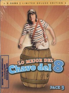 DVD Set Lo Mejor Del Chavo Del 8 Pack 3 SEALED New Limited Deluxe