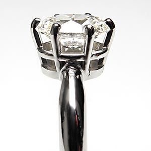Estate Oval Cut Diamond Solitaire Engagement Ring Solid Platinum Fine