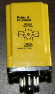 Potter Brumfield Time Delay Plug in Relay CDA 38 70025
