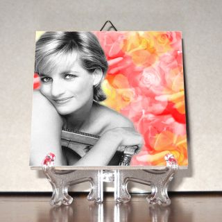 Princess Diana Spencer Ceramic Tile 100% Hand Made from Italy Lady D