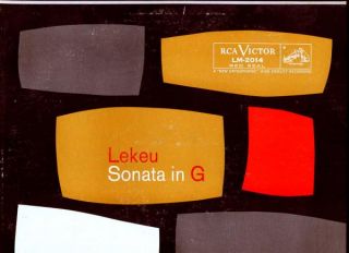 RCA LM 2014 Lekeu Violin Sonata MENUHIN Gazelle rare LP 1956