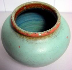 Vintage Dicker Ware Sussex Eng Light Green Vase 1940