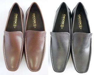 Geox U2289N Mens Van Dick N Smooth Leather Loafer Slip on Shoes Size
