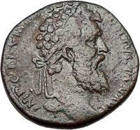 Didius Julianus May 193AD Rome Sestertius Emperor w Globe Rector Orbis