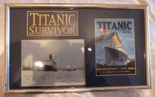 Titanic Millvina Dean Signed Display 100th Anniversary
