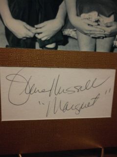 Jeannie Russell Autograph Dennis The Menace Display Signed Signature