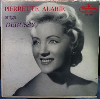 Pierrette Alarie Debussy Songs LP VG XWN 18778 Vinyl 1959 Record