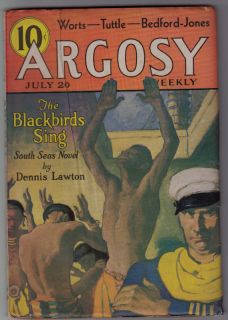 Argosy 7 20 1935 H Bedford Jones Dennis Lawton
