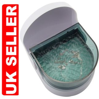  Sonic Cleaner Bath Compact Cordless for Jewellery Ring Dentures