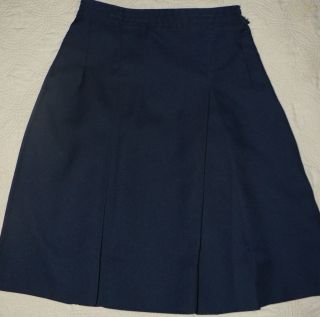 Dennis Uniform Girls Navy Blue Box Pleat Skirt Sz 14