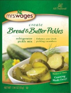 Mrs Wages Pickle Mix Sweet Kosher Dill Bread Butter