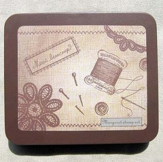Decorative Stamps Rubber Stamp Margaret Stitchaholic Tin Set