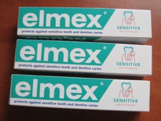 Elmex Sensitive Toothpaste Dental 75ml 2 5oz x 3