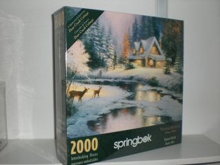 Deer Creek Cottage by Thomas Kinkade 2000 Piece Puzzle