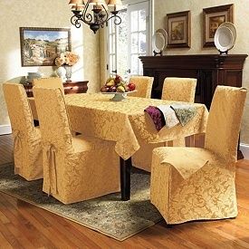 Genoa Woven Jacquard Dining Chair Covers Table Cloth Placemats Set New