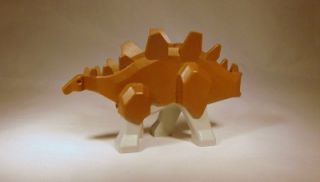 Lego Dino Minifig   Brown / Grey Stegosaurus Dinosaur Minifigure   No