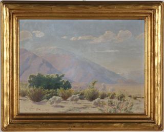 Cyrus Bates Currier 1868 1946 Coachella Valley Desert Landscape 12x16